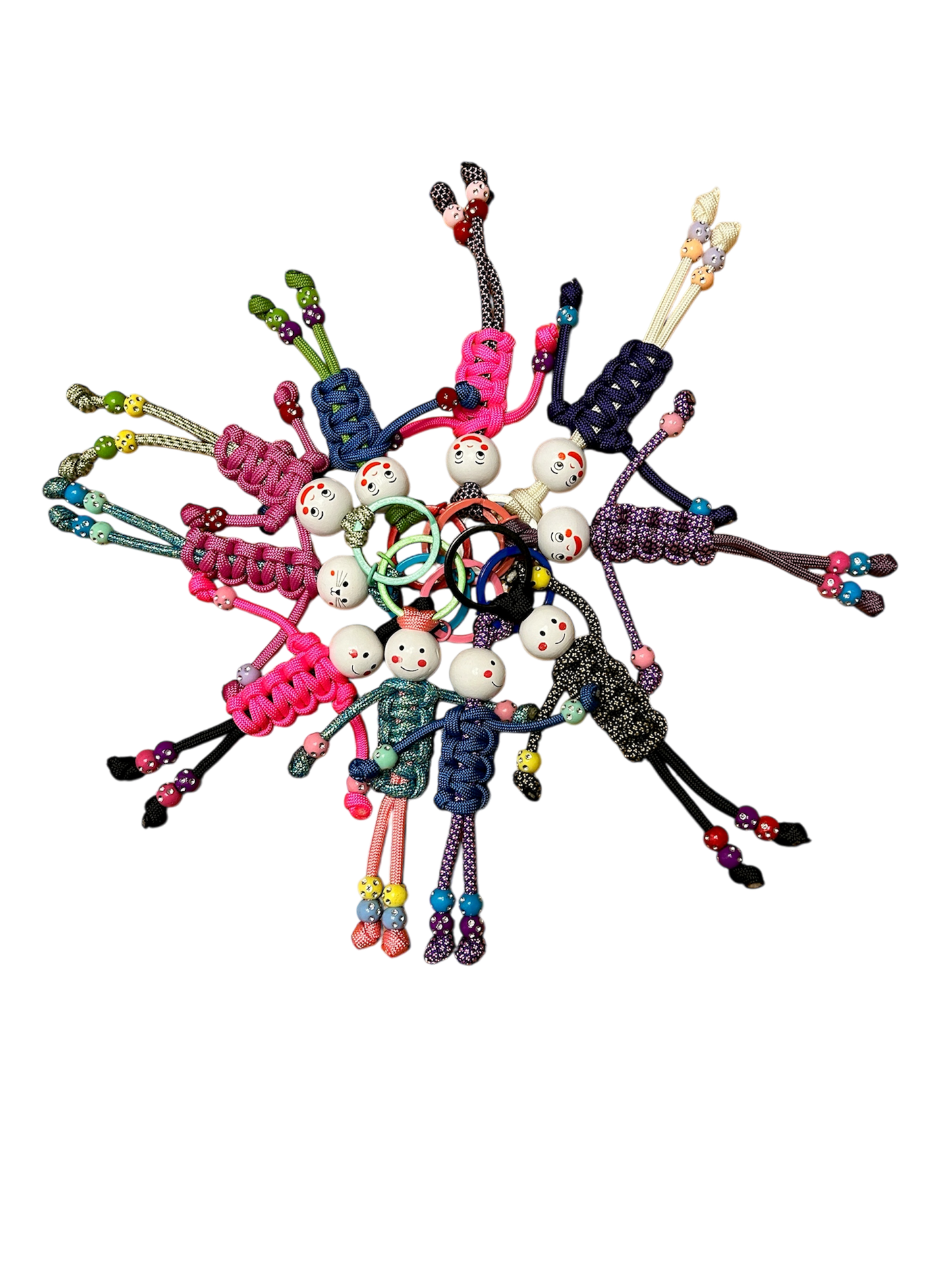 Paracord person keyrings