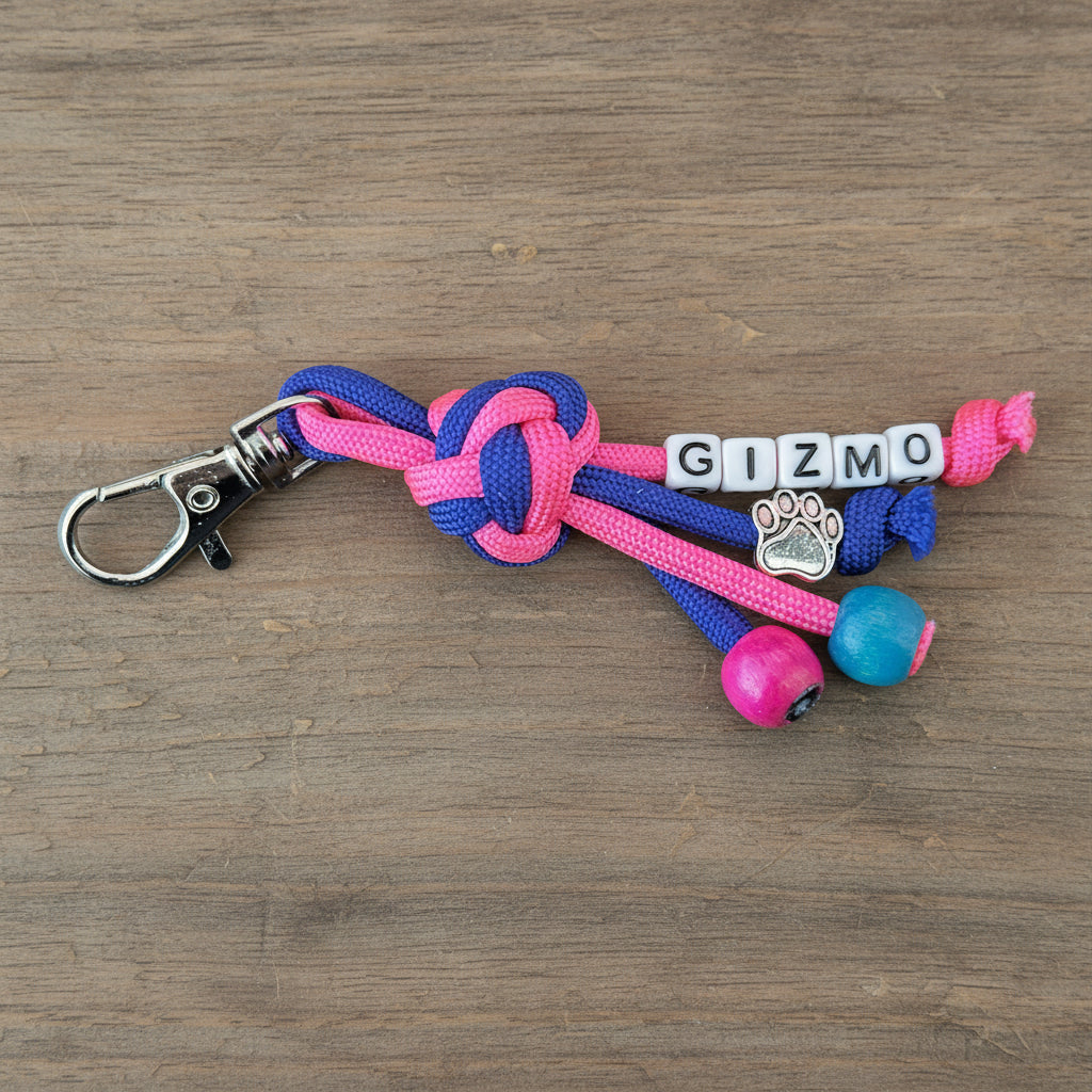 Diamond Paracord Keyring with Name