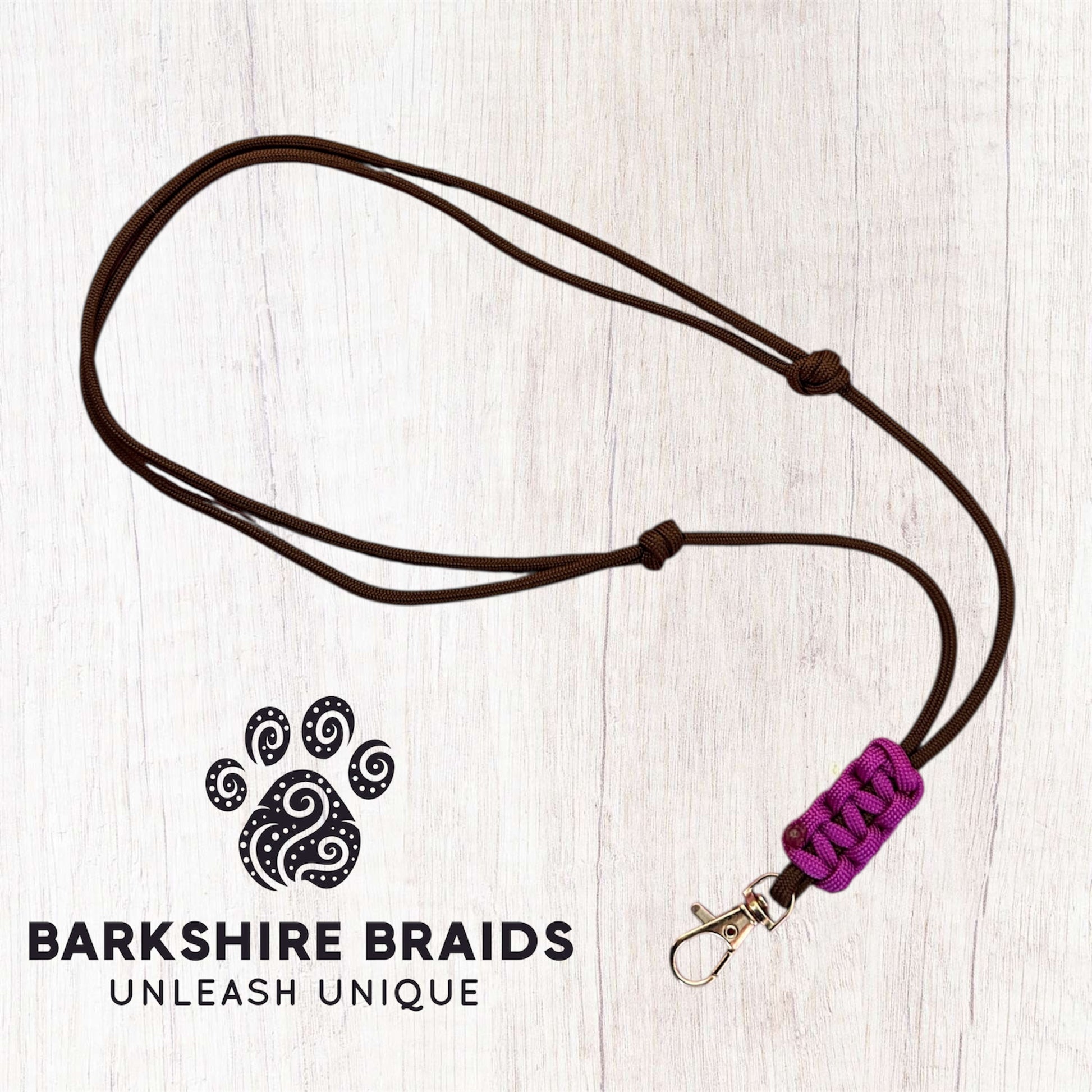 A paracord lanyard with cobra knot detail