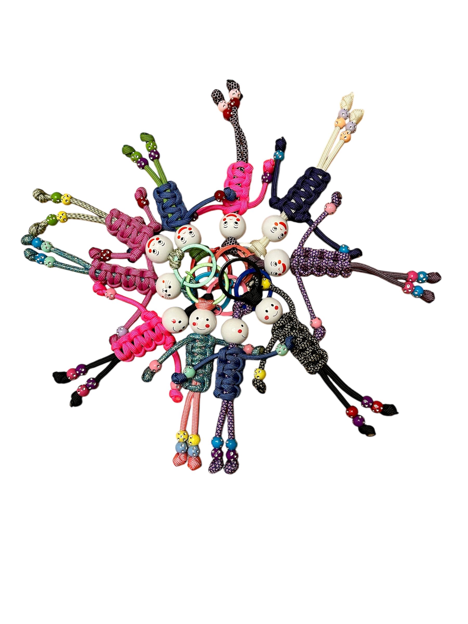 Paracord person keyrings