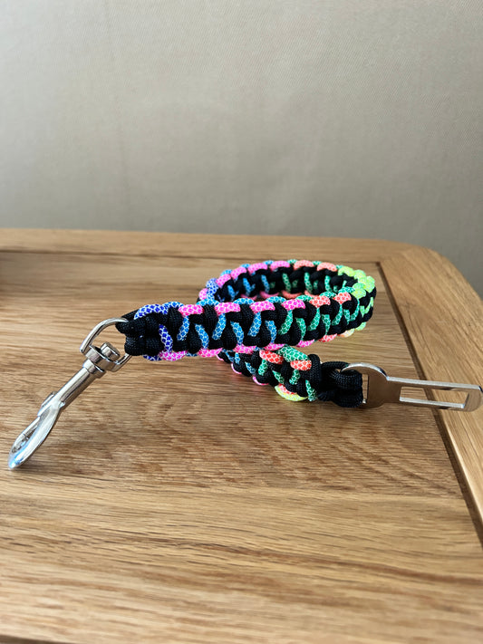 Car Seatbelt Clip - Neon Rainbow