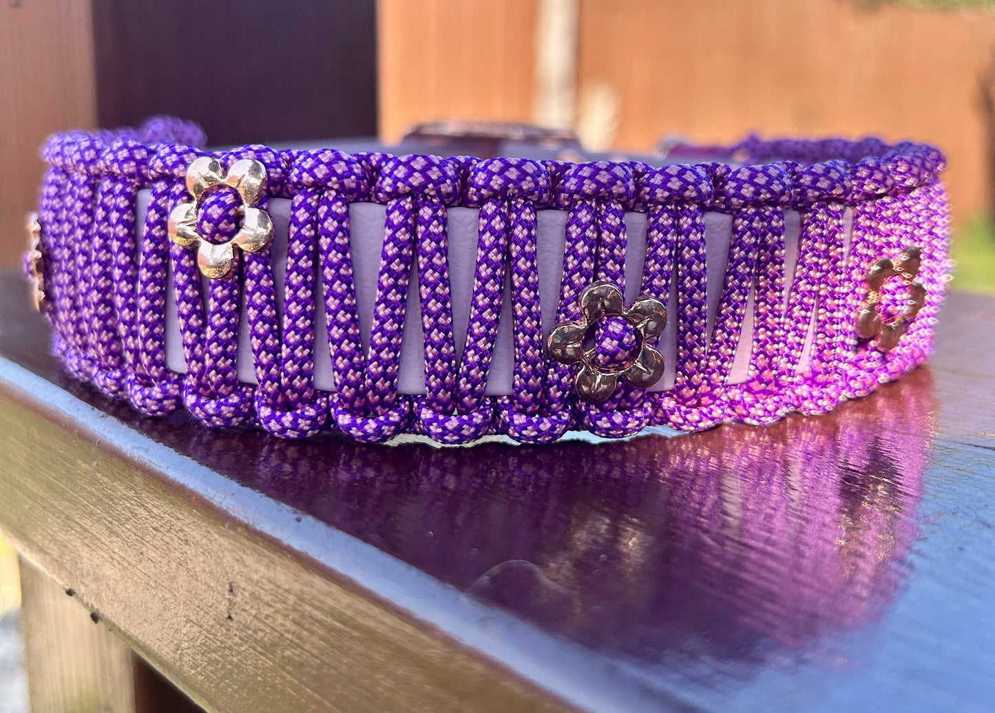 Paracord wrapped Biothane Collar - 41cm-49cm