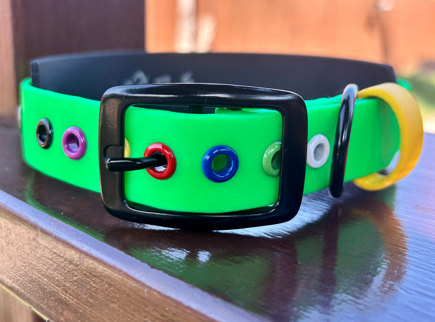 Neon Green Spike Collar - 37cm-45cm