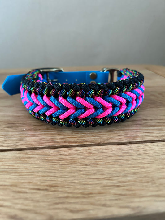 The Barkham Paracord Collar - Rainbow Bright