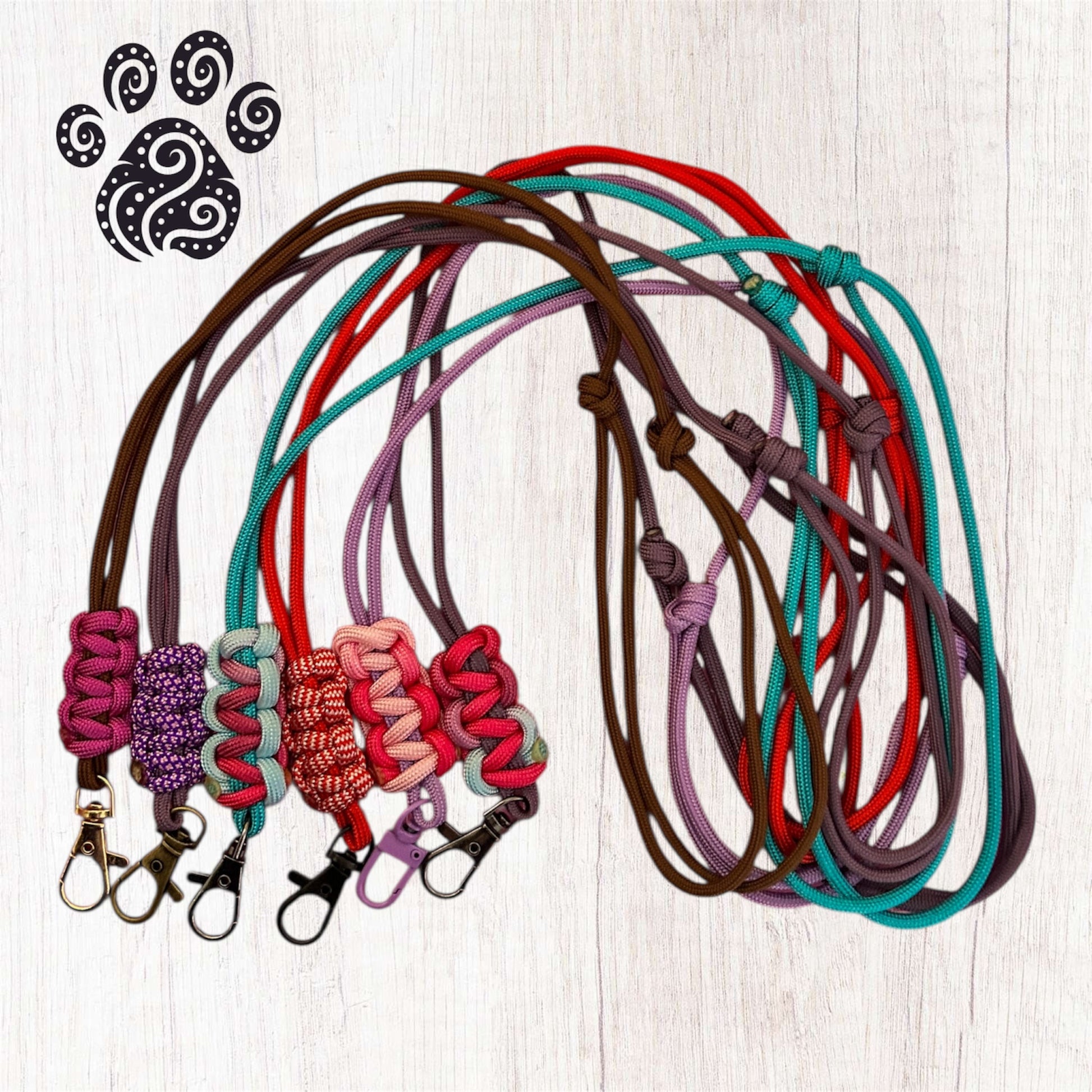 Multi coloured paracord whistle lanyards