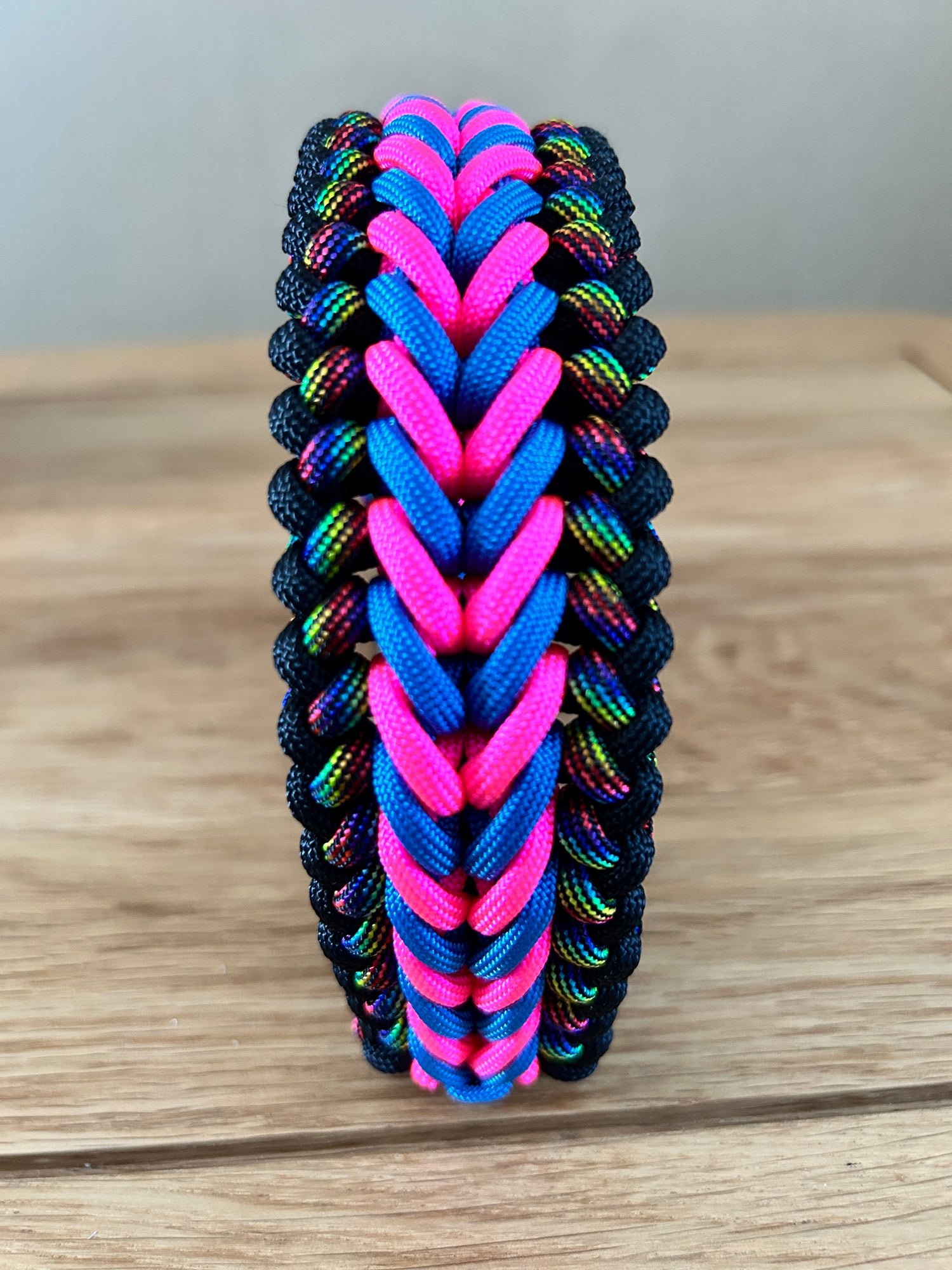 bright braided paracord dog collar